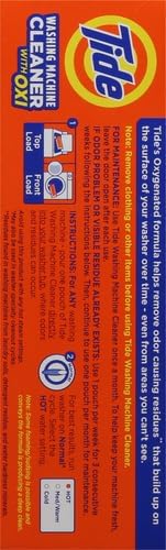 Washing Machine Cleaner by Tide, Washer Machine Cleaner with Oxi for Front and Top Loader Washer Machines, Deep Cleaning Odor Eliminator, 3 Month