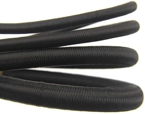 1/8-Inch (3mm) Black Heavy Stretch Round String Elastic Cord (Cut of 10 Yards)