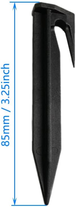 200x 3.3 Boundary Wire Stake Lawn Plastic Tent Pegs Landscape Staples for Robomow Mower Husqvarna Automower Pet Fence for use in Garden Lawn, Black