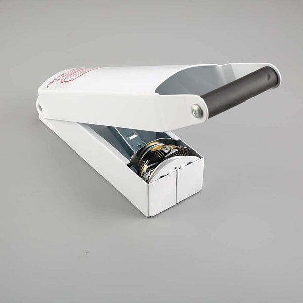 Aluminum Can Compactor White – 8/12/16OZ Metal Can Crusher Heavy-Duty Wall-Mounted Smasher for Aluminum Seltzer, Soda, Beer Cans and Bottles for