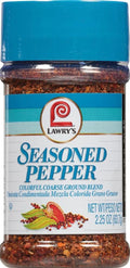 Lawry Seasoned Pepper Colorful Coarse Ground Blend, 2.25Oz Bottle, Great on Beef, Fish or Chicken.