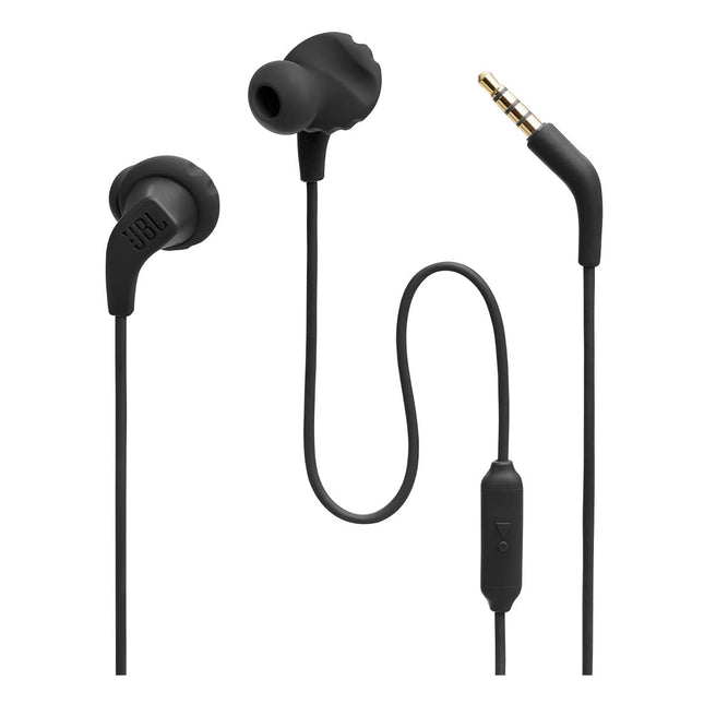 JBL Endurance Run 2 Wired - Waterproof Wired Sports In-Ear Headphones, Pure Bass Sound, Hands-Free Calls, Never Hurt. Ne