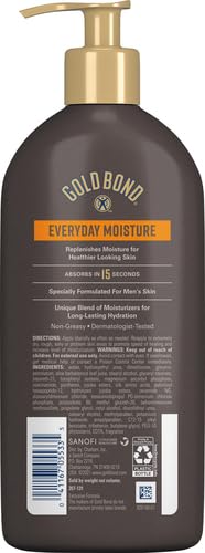Gold Bond Men's Essentials Everyday Moisture Body & Hand Lotion, 14.5 oz 14.5 Fl Oz (Pack of 1)