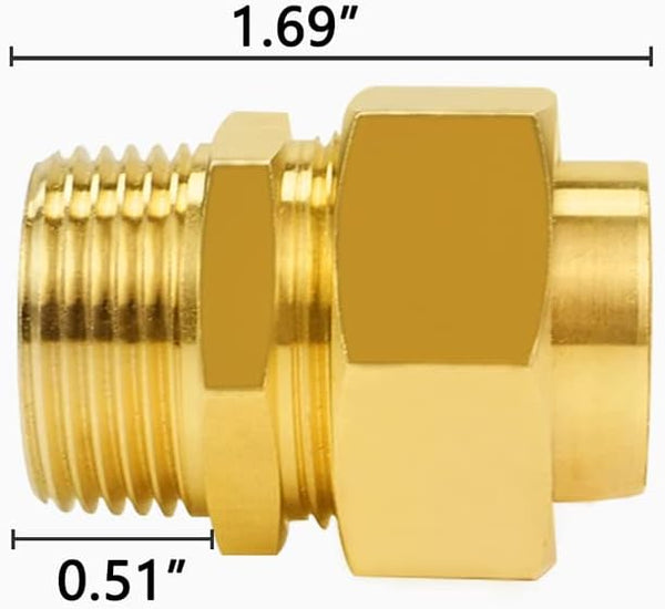 CSST Male NPT Fitting Kit Brass Natural Gas Quick Connect Adapter 3/4'' Grill Propane Conversion Connector 2 Pack