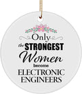 Electronic Engineer Christmas Ornament for Tree - Only The Strongest - 2021 Xmas Gifts for Employee Boss Friend Female Office Staff Coworker