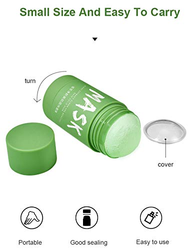 Grospe Green Tea Mask Stick Blackhead Remover Deep Pore Cleansing Clay Stick Mask Moisturizing Oil Control Shrink Pores Remove Anti-Acne Mask