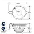 Nordic Ware Better Batter Bowl, White, 10 Cups 10 Cups White