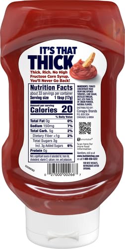 Hunt’s Tomato Ketchup, 20 oz. Squeeze Bottle Tomato 20 Ounce (Pack of 1)
