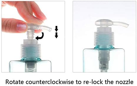 100ml / 3.3oz Refillable Empty Plastic Pump Bottles Jars Set for Makeup Cosmetic Bath Shower Shampoo Hair-Conditioner Toiletries Liquid Containers