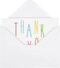 Juvale Thank You Cards with Envelopes - Bulk Blank Thank You Notes & Cards for Kids & Adults - 6 Assorted Rainbow Designs - White, 48 Pack, 4 x 6