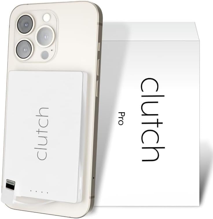 Clutch Pro Portable Iphone Charger for Travel 5000 Mah TSA Approved Magnetic Airplane Safe Portable Charger Only Compatible for Iphone 14 & Older