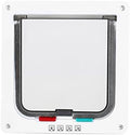Pet Door 4 Way Lockable Cat Door Magnetic Cat Dog Flaps Smart Pet Flap Door Automatic Lock Cat Dog Gate for Window and Porch Use for Pet Cat Puppy