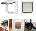 Pet Door 4 Way Lockable Cat Door Magnetic Cat Dog Flaps Smart Pet Flap Door Automatic Lock Cat Dog Gate for Window and Porch Use for Pet Cat Puppy