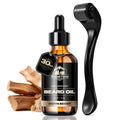 Waking Forest Derma Roller 0.25Mm & Beard Oil(1Oz), Sandalwood Beard Kit, Microneedle Beard Roller with 540 Titanium, Natural Moisturize with