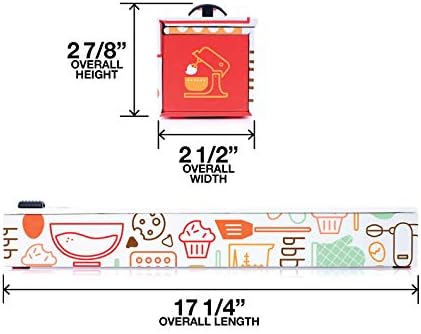 Chicwrap Baker'S Tools Parchment Paper Dispenser - Includes 15"X 33" (42 Sq.Ft) Roll Unbleached Baking, Cooking & Culinary Paper - Reusable