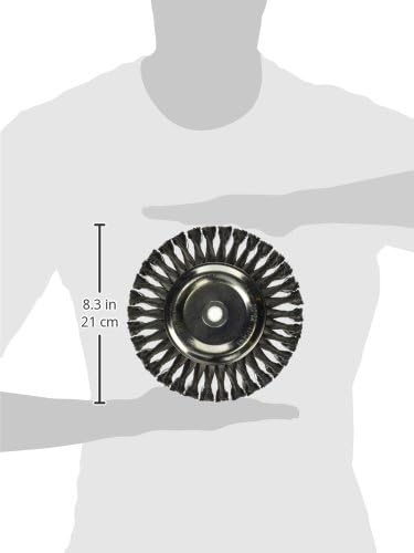 Mercer Industries 184020 - 8" x 5/8" x 1/2", 5/8" Knot Wire Wheel, .014 Carbon Steel 8" x 5/8" x (1/2", 5/8") Knot Wire Wheel