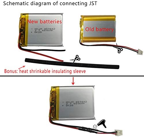DC 3.7V 620mAh 503040 Rechargeable Lithium Polymer Battery for Cozmo Vector Robot SkyBell HD WiFi Video Doorbell Flysight FPV Watch Wireless