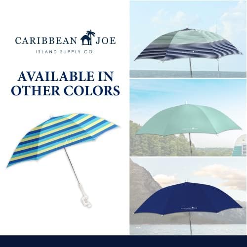 CARIBBEAN JOE Umbrella for Beach Chair, Adjustable and Universal, UV Protection (Bold Stripe, 4ft Arc)