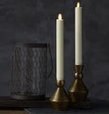 Luminara Flickering Flameless Ivory Taper Candles - Warm LED Light Flame - 2 AA Battery Operated Decor for Dining Room Table Centerpieces,