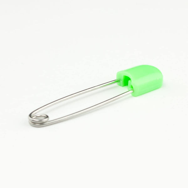 OsoCozy Diaper Pins - (Light Green) - Sturdy, Stainless Steel Diaper Pins with Safe Locking Closures - Use for Special Events, Crafts or Colorful