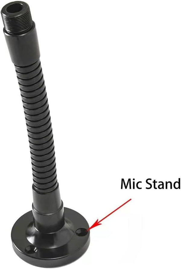 Gooseneck Table Microphone Mount - 5/8 Male, Black, 1Pack Microphone Stand Black