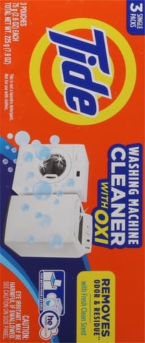 Washing Machine Cleaner by Tide, Washer Machine Cleaner with Oxi for Front and Top Loader Washer Machines, Deep Cleaning Odor Eliminator, 3 Month