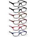 JOSCHOO Computer Reading Glasses for Women and Men 6 Pack Blue Light Blocking Spring Hinge Readers Mix Color 1.75 x