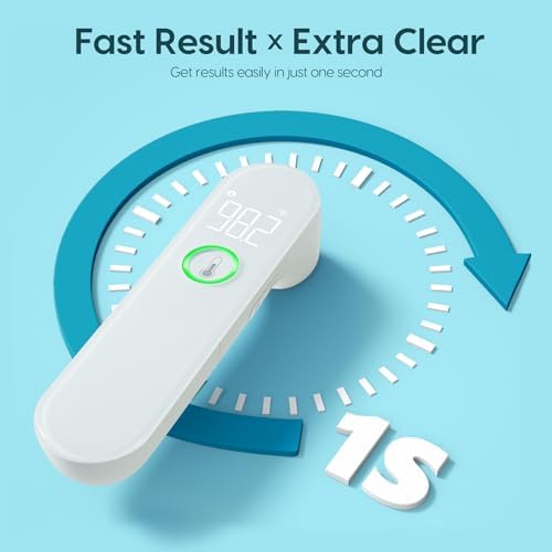 Thermometer for Adults and Kids, Fast Accurate Baby Thermometer, Fever Alarm & Mute Mode, Baby Essentials - Lifetime Support White