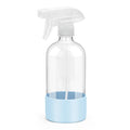 Glass Spray Bottles with Silicone Sleeve Protection, Empty 16 Oz Refillable Containers, Reusable Spray Bottles with Adjustable Nozzle for Hair,