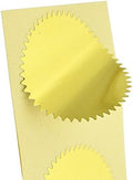 100pcs Embossing Stickers Blank Metallic Gold Certificate Seals Embossed Foil Scallop Edge Stickers Embosser Stamp Sealing Blank Certificate