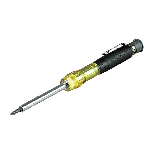 Klein Tools 32614 Multi-Bit Precision Screwdriver Set, 4-In-1 Electronics Pocket Screwdriver, Professional Phillips and 