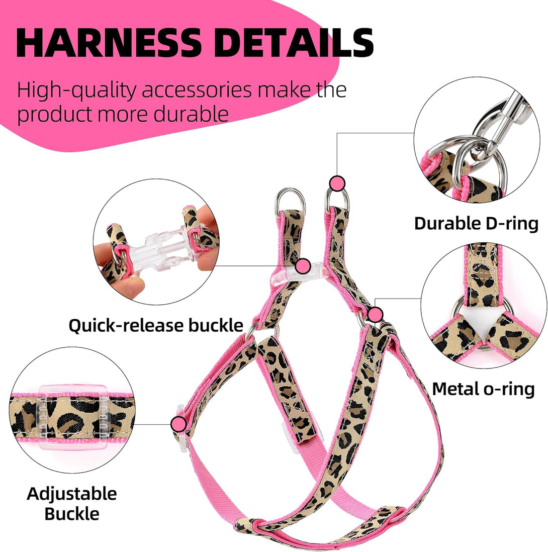 Mile High Life Dog Collar, Harness and Leash | Leopard Design | Perfect Accessory for Walking Your Dog