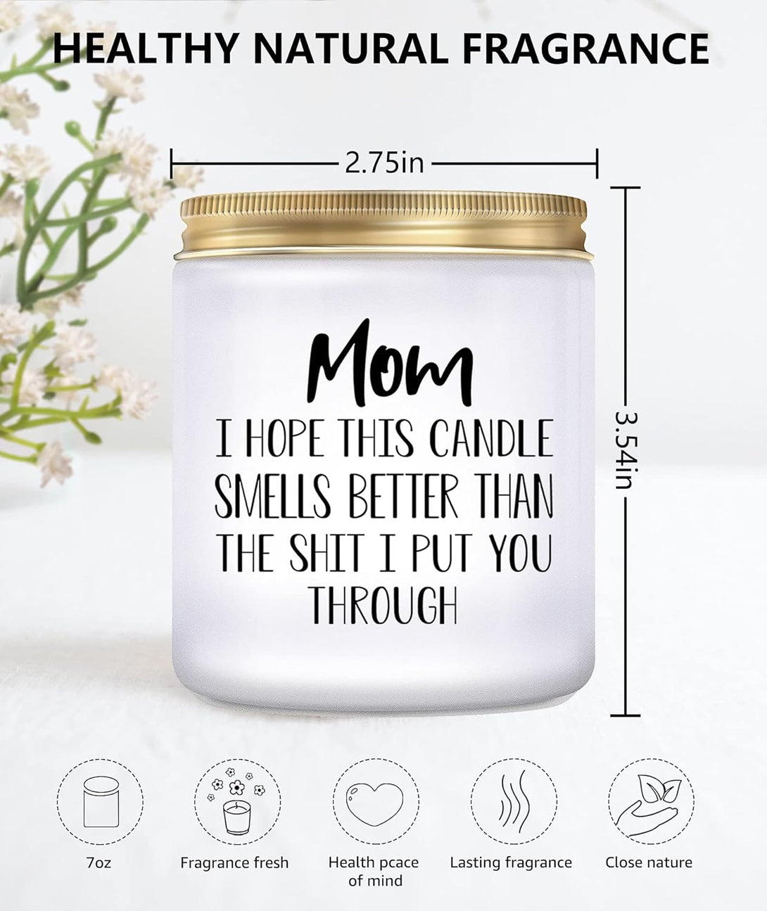 Gifts for Mom from Daughter, Son - Mom Gifts, Funny Birthday Gifts for Mom, Mothers Day & Christmas Day Gifts for Mom, Lavender Candles(7Oz)