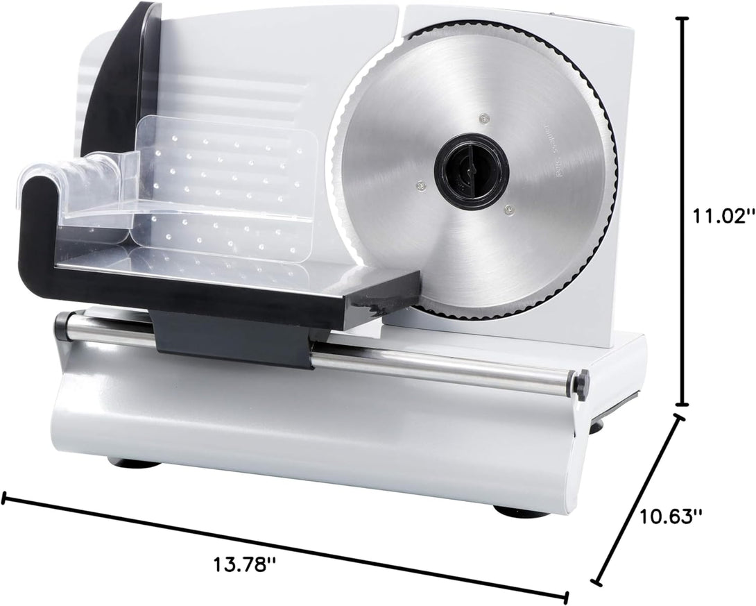 7.5" Blade Premium Electric Meat Slicer Stainless Steel Home Kitchen Deli Meat Food Vegetable Cheese Cutter