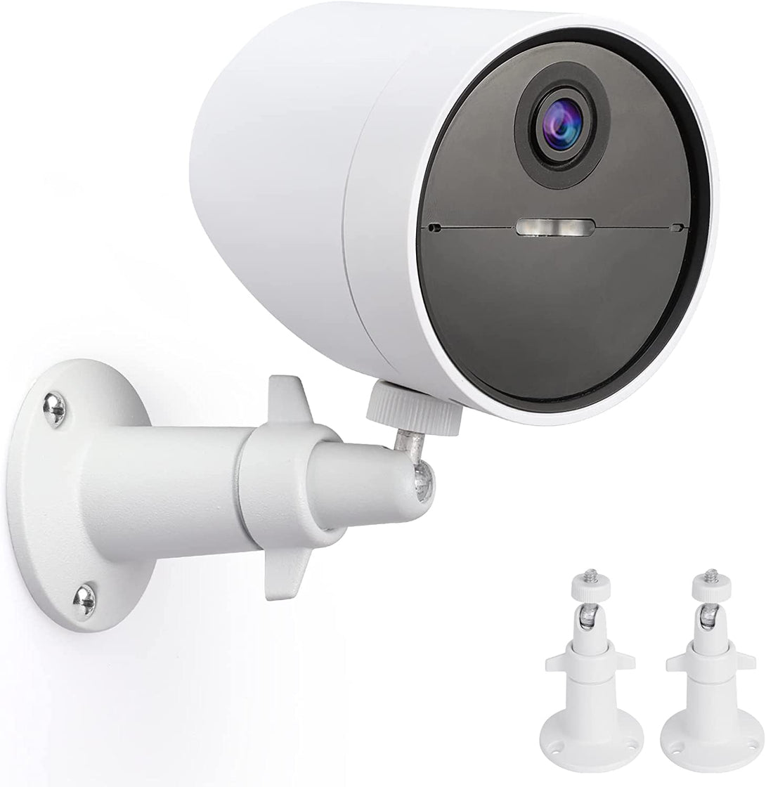 UYODM 2 Pack Wall Mount Holder Compatible with Simplisafe Outdoor Security Camera, 360°Rotation Security Bracket with 1/4 Screw Thread, Camera Not Included (White)