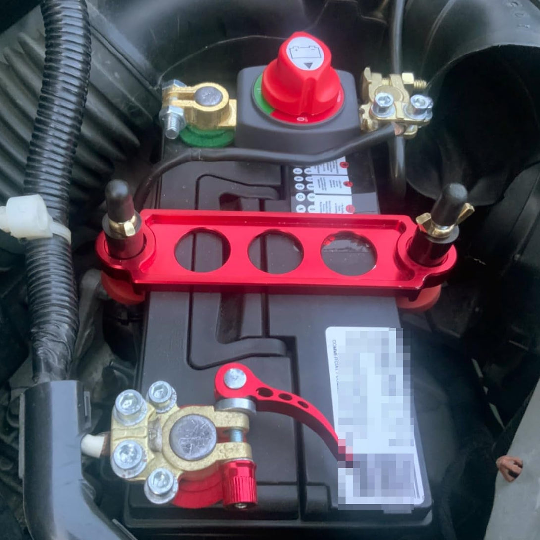 Ampper Top Post Battery Disconnect Switch, 12-48 V Battery Power Cut Master Switch Disconnect Isolator for Car, Vehicle, RV and Boat (Negative, On/Off)