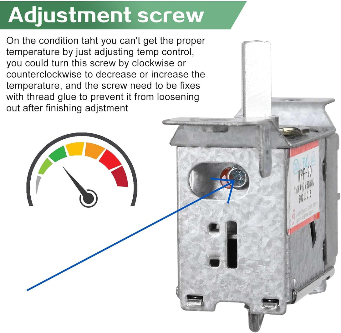 Mini Fridge Thermostat, Universal WPF-20 Freezer Thermostat Controller 2Pin / Compatible with Wpf16 and Wpf18