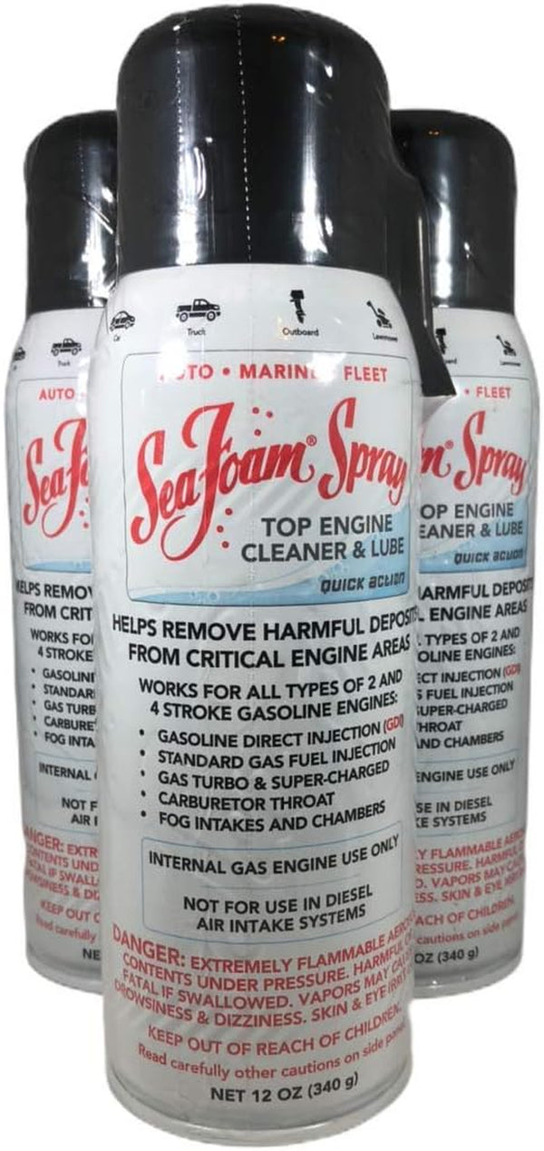 SS14 Sea Foam Spray Quick Acting Top Engine Cleaner and Lube 12Oz 3 Pack