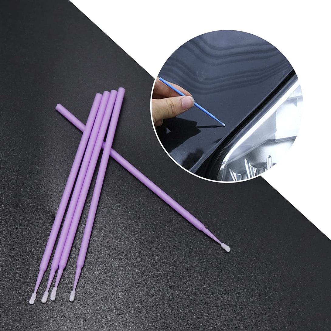 UOIENRT Touch up Paint Brushes, 200 Pack Disposable Micro Applicators for Automotive Paint Chip Repair (1MM, 1.3MM, 1.8MM, 2.5MM)