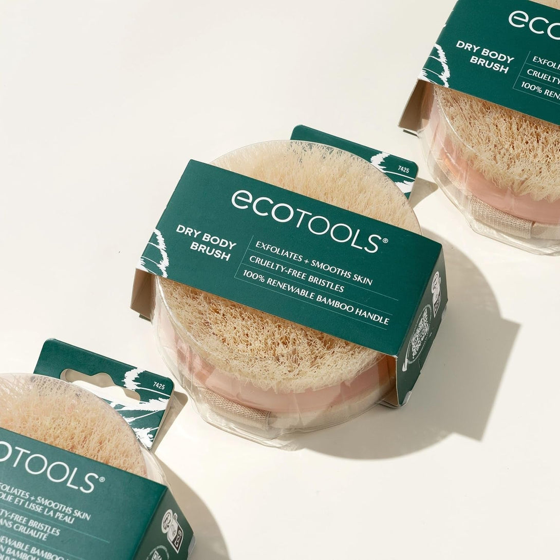 Ecotools Dry Body Brush, Cruelty-Free Bristles Exfoliate & Smooth Skin, Dry Brushing Removes Dry Skin, May Help Improve Circulation & Skin Tone, Eco-Friendly Skincare Tool, Vegan, 1 Count