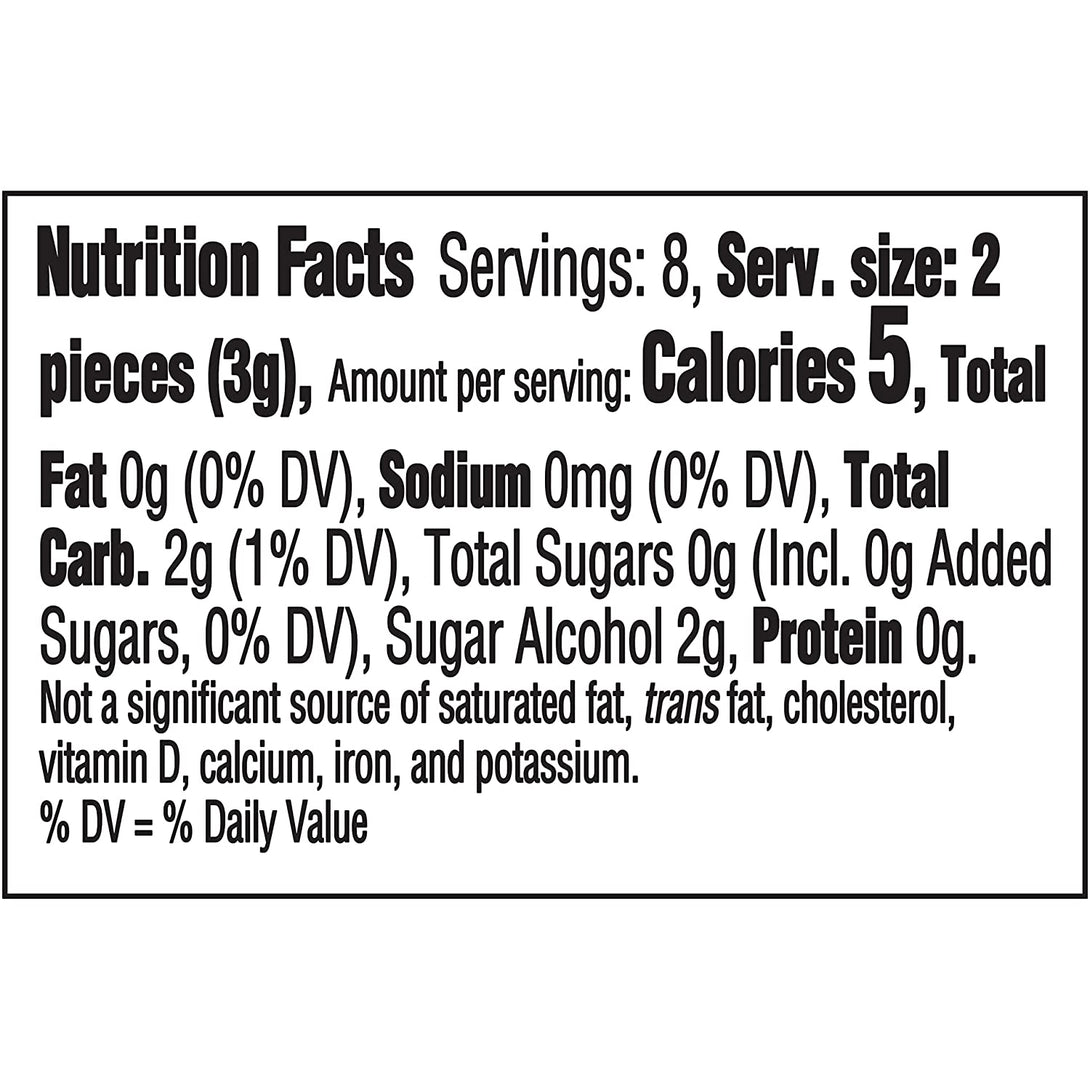 Dentyne Ice Peppermint Sugar Free Gum, 9 Packs of 16 Pieces (144 Total Pieces)