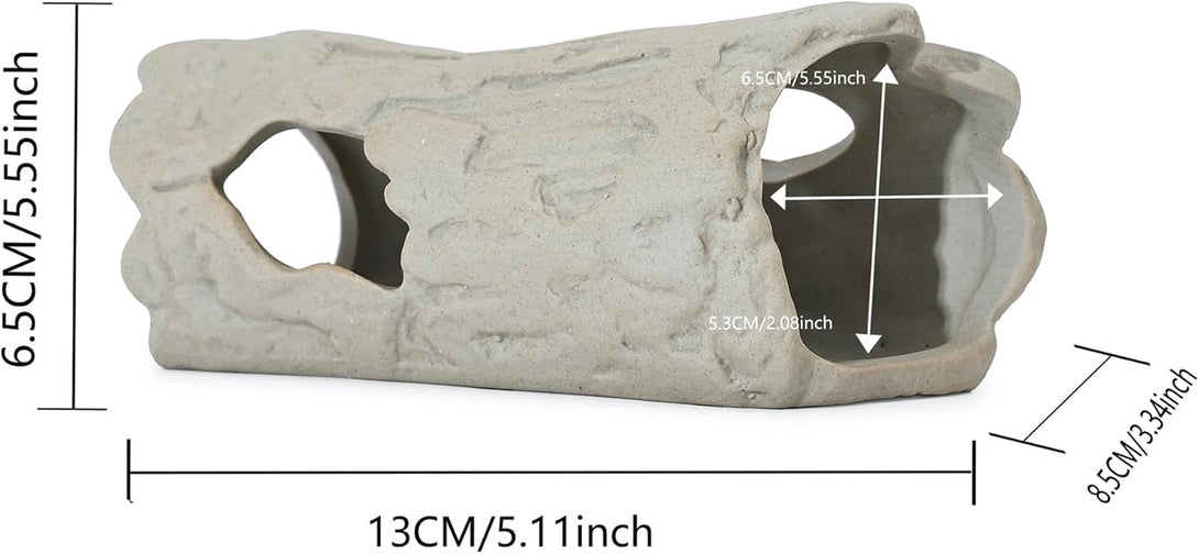 ALEGI Aquarium Rock Smooth Cave Decor for Shrimp Cichlid Hiding Breeding Betta Tunnel Decorations