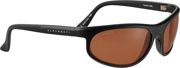 Serengeti Summit Drivers Wrap around Sunglasses for Men - Lightweight and Comfortable Matte Black Men’S Sunglasses with Mineral Glass Lenses and Photochromic UV Protection