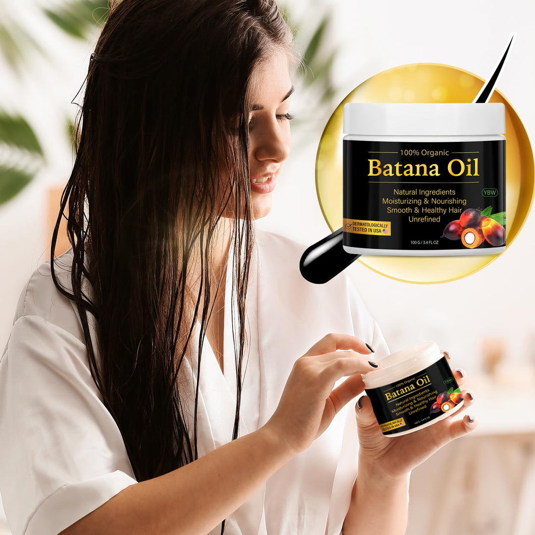 100% Natural Batana Oil for Hair Growth, Dr. Sebi Hair Oil from Honduras, Prevent Hair Loss, Eliminates Split Ends for Men & Women