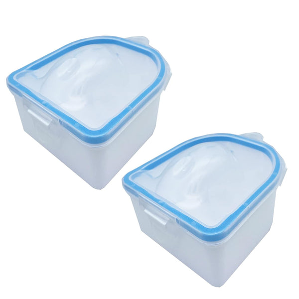 2Pcs Nail Soaking Bowl Acetone Proof, Soak off Gel Polish Remover, Soak off Bowls for Acrylic Nails, Dip Powder Soak off Remover for Home and Salon Use