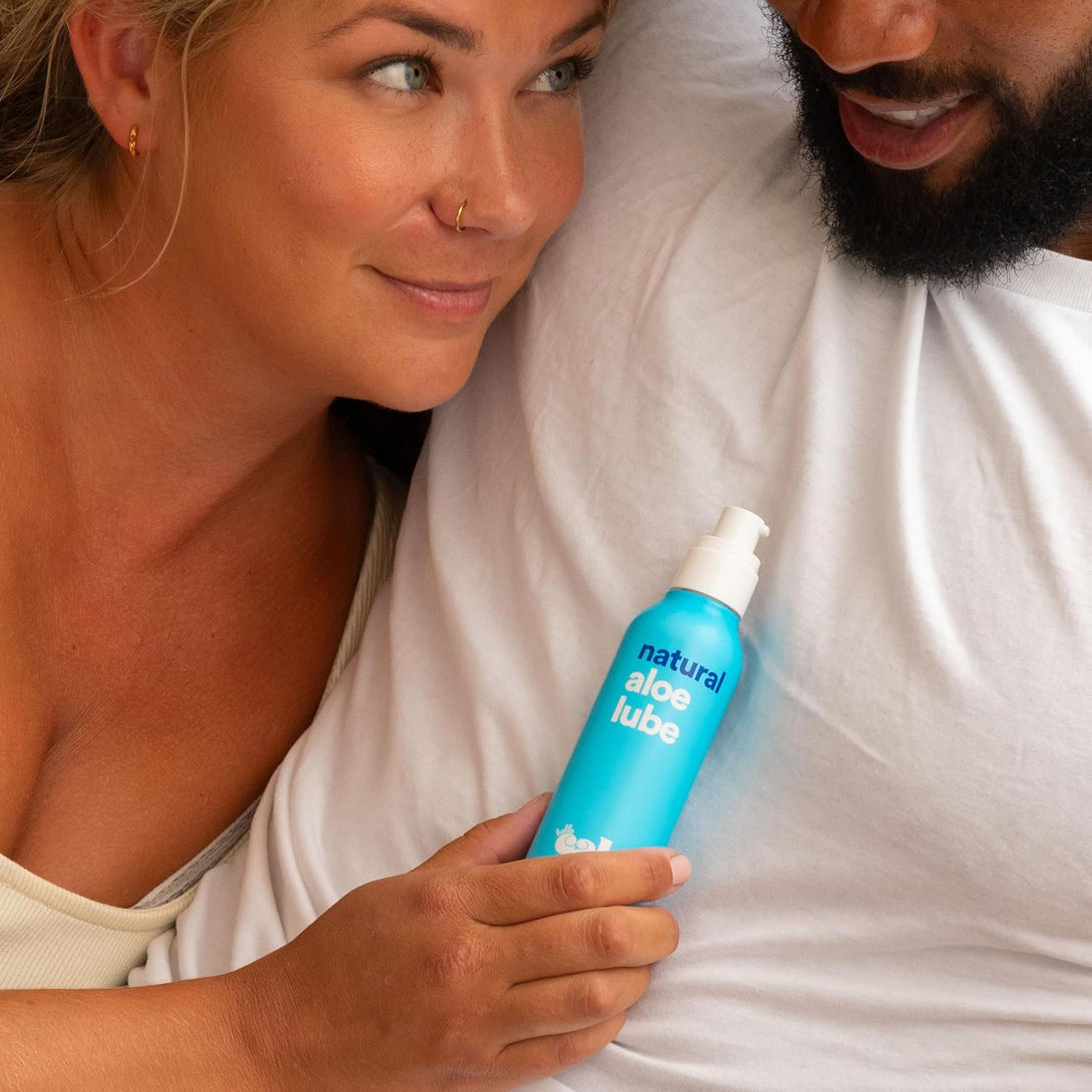 Hello Cake Natural Lube - Aloe-Based Organic Personal Lubricant - Hydrating, Hypoallergenic, Ph-Balanced, Non-Sticky, Condom Compatible, for Men, Women, & Couples, 3.3 Fl Oz