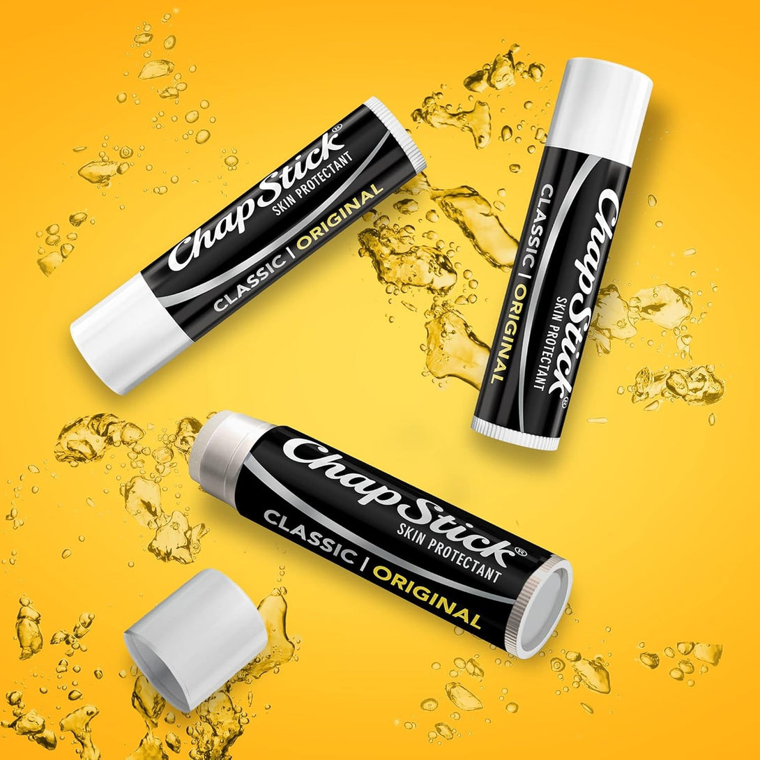 Chapstick Classic Original Lip Balm – Moisturizing Lip Care for Dry, Cracked Lips, 0.15 Oz Ea
