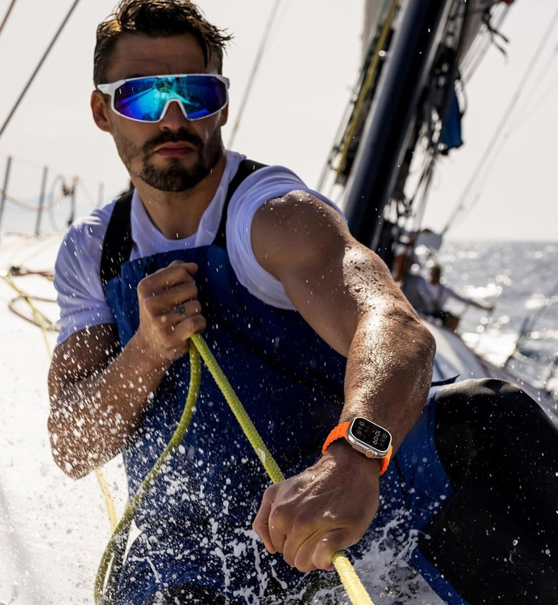 8 Pack Compatible with Apple Watch Ultra 2 Band 49Mm 46Mm 45Mm 44Mm 42Mm 41Mm 40Mm 38Mm Men Women,Breathable Trail Loop+Alpine Loop+Ocean+Sport Band for Ultra2/Ultra Iwatch Series 10/9/8/7/6/SE/5/4/3