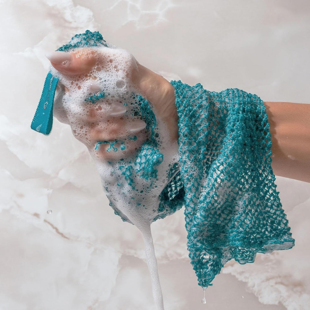Ecotools Exfoliating Bath Net, Inspired by African Bath Net Sponge, Exfoliates & Cleanses Whole Body, Flexible & Reusable, Eco-Friendly Body Scrubber, Vegan & Cruelty-Free, 1 Count