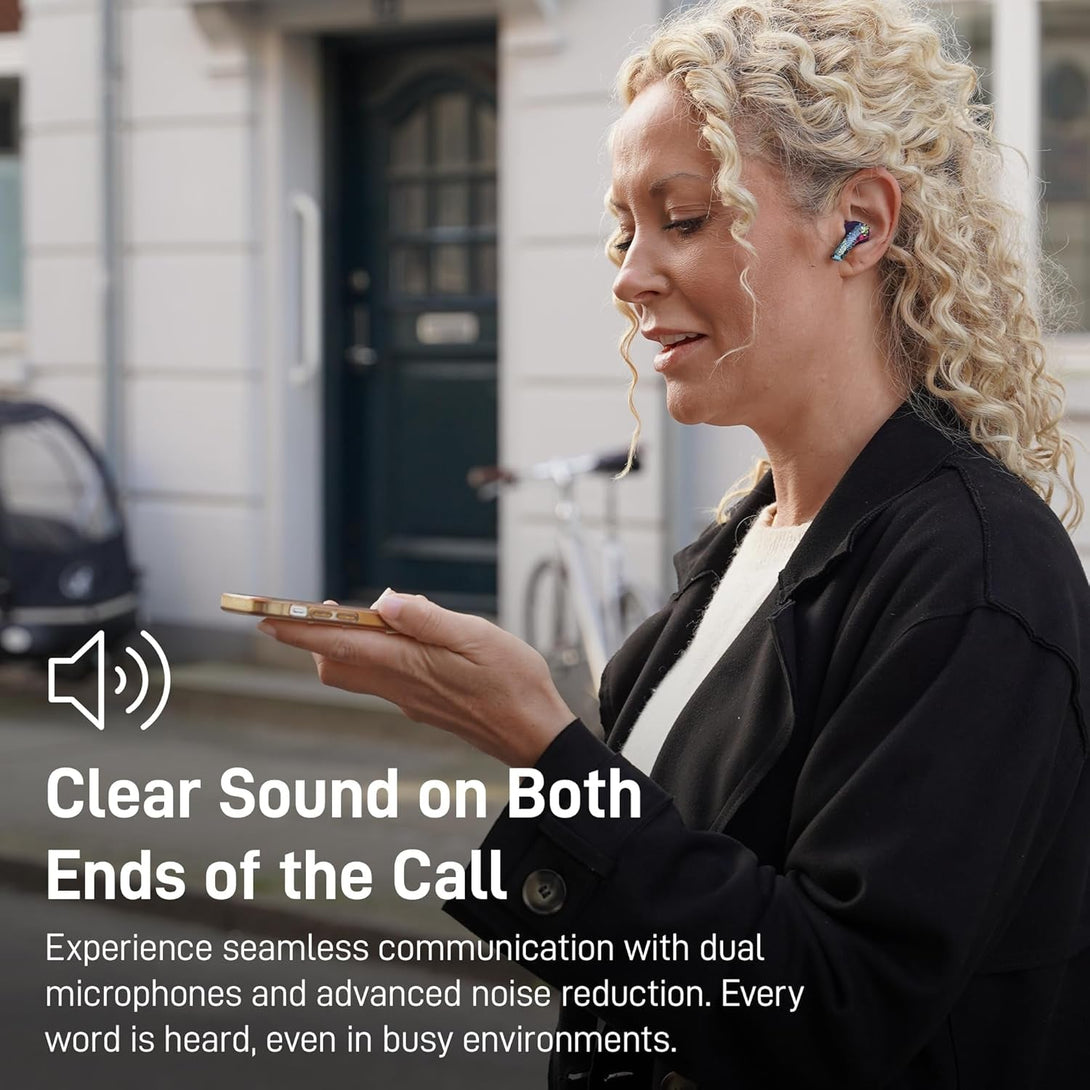 True Wireless Earbuds with Charging Case - Designed and Engineered in the USA - Ipx4 Water Resistant Bluetooth Earbuds Compatible with Apple and Android - 27Hrs Battery Life - Black